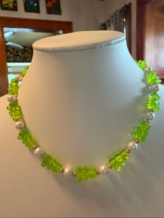 Audrey Limoges Collection Jewelry - Audrey Limoges Collection Candy Apple Gummy Bear Necklace